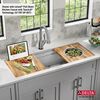45&rdquo; Workstation Undermount Single Bowl 16 Gauge Stainless Steel Kitchen Sink with 2-Tier&nbsp;WorkFlow&trade; Ledge and Accessories